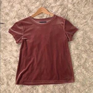 Abercrombie Pink Velvet Top